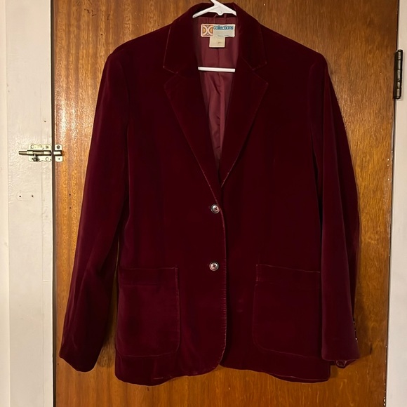 collections Jackets & Blazers - vintage velvet maroon jacket